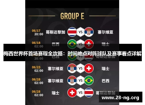 梅西世界杯首场赛程全攻略：时间地点对阵球队及赛事看点详解